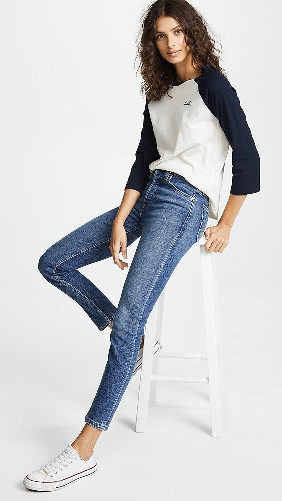 RE/DONE High Rise Comfort Stretch Ankle Crop Jeans | Shopbop Product Image