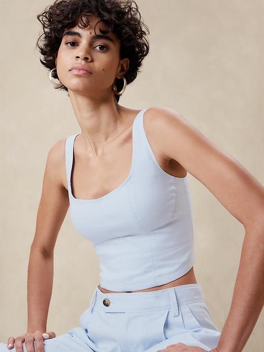 Linen-Blend Bustier Product Image