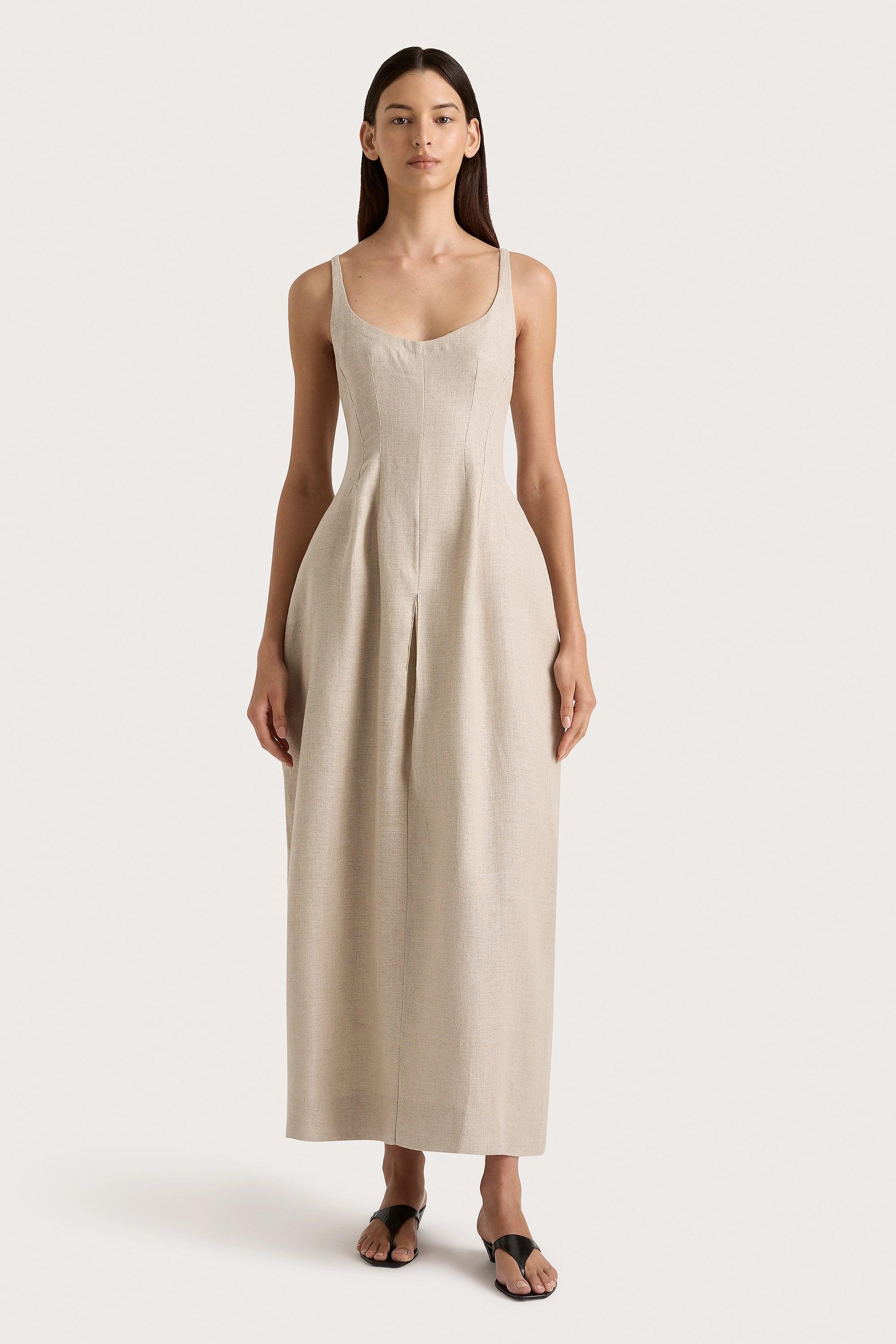 Sanne Midi Dress Oatmeal Product Image