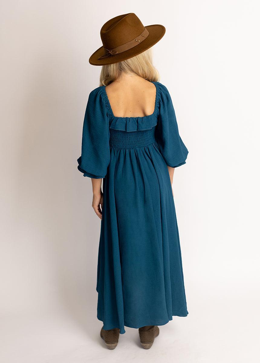 Odina Dress in Ocean Teal Product Image