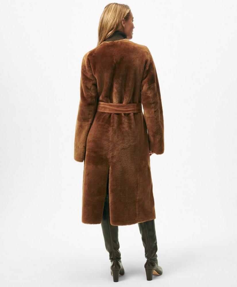 Reversible Belted Shearling Coat Product Image