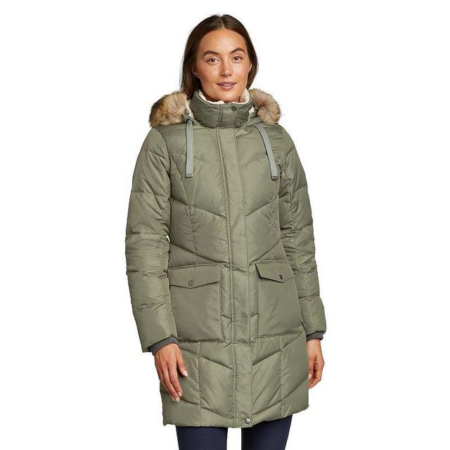 Womens Eddie Bauer Lodge Casadian Down Parka Jacket Green Product Image