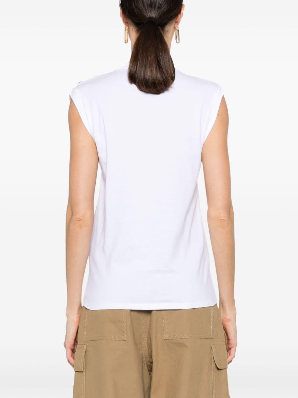 BALMAIN Logo Tank Top In White Product Image