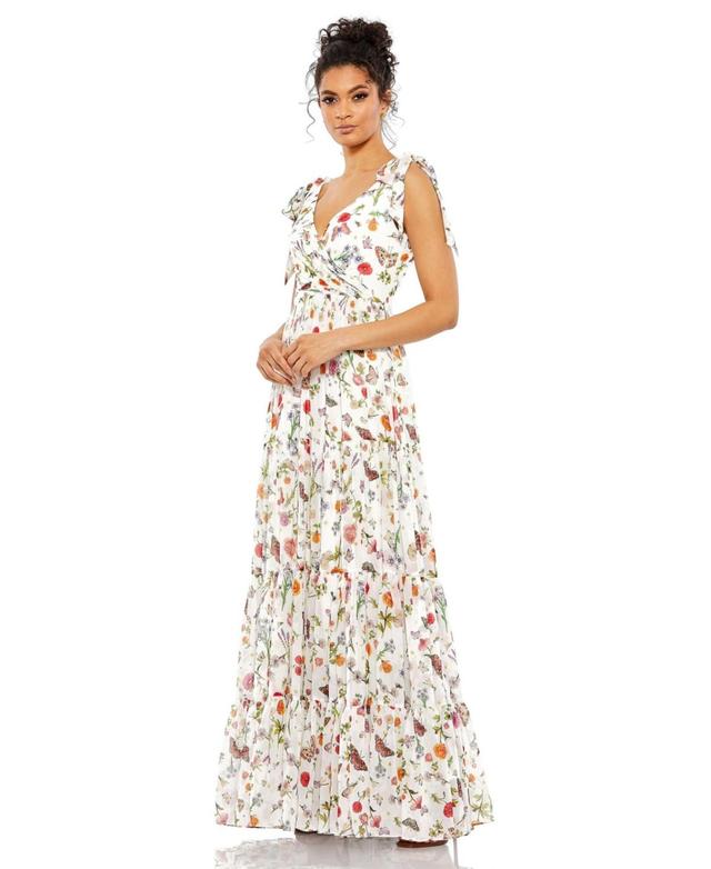 Womens Ieena Floral Print Sleeveless Soft Tie Shoulder Gown Product Image