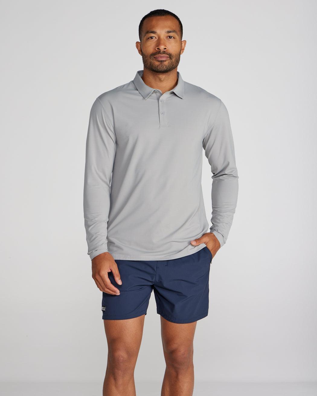 Pulse Long Sleeve Split-Hem Polo Product Image