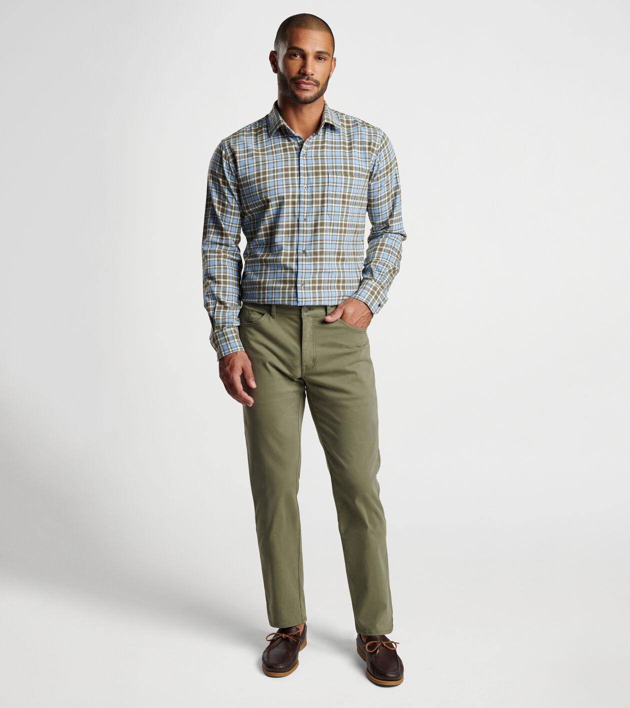 Peter Millar Mens Signature Sateen Five-Pocket Pant | Color: Grain | Size: 38 Product Image