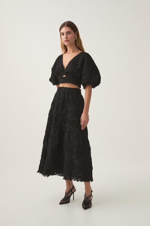 Florential Textured Midi Skirt Product Image