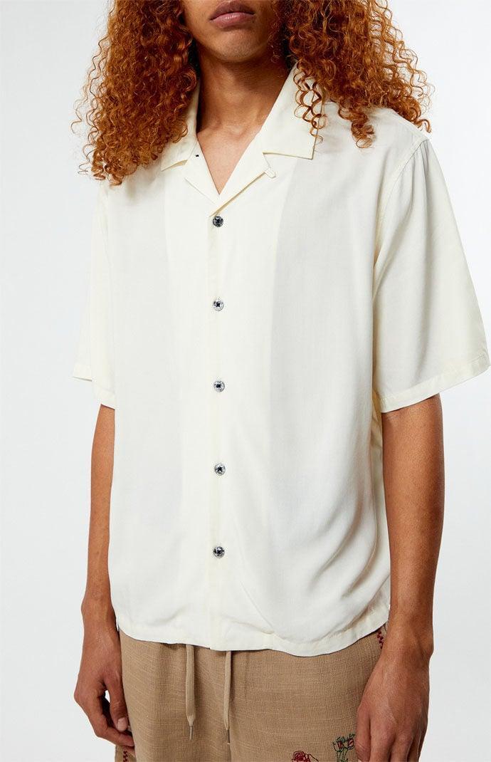 Men's Recycled Solid White Camp Shirt Product Image