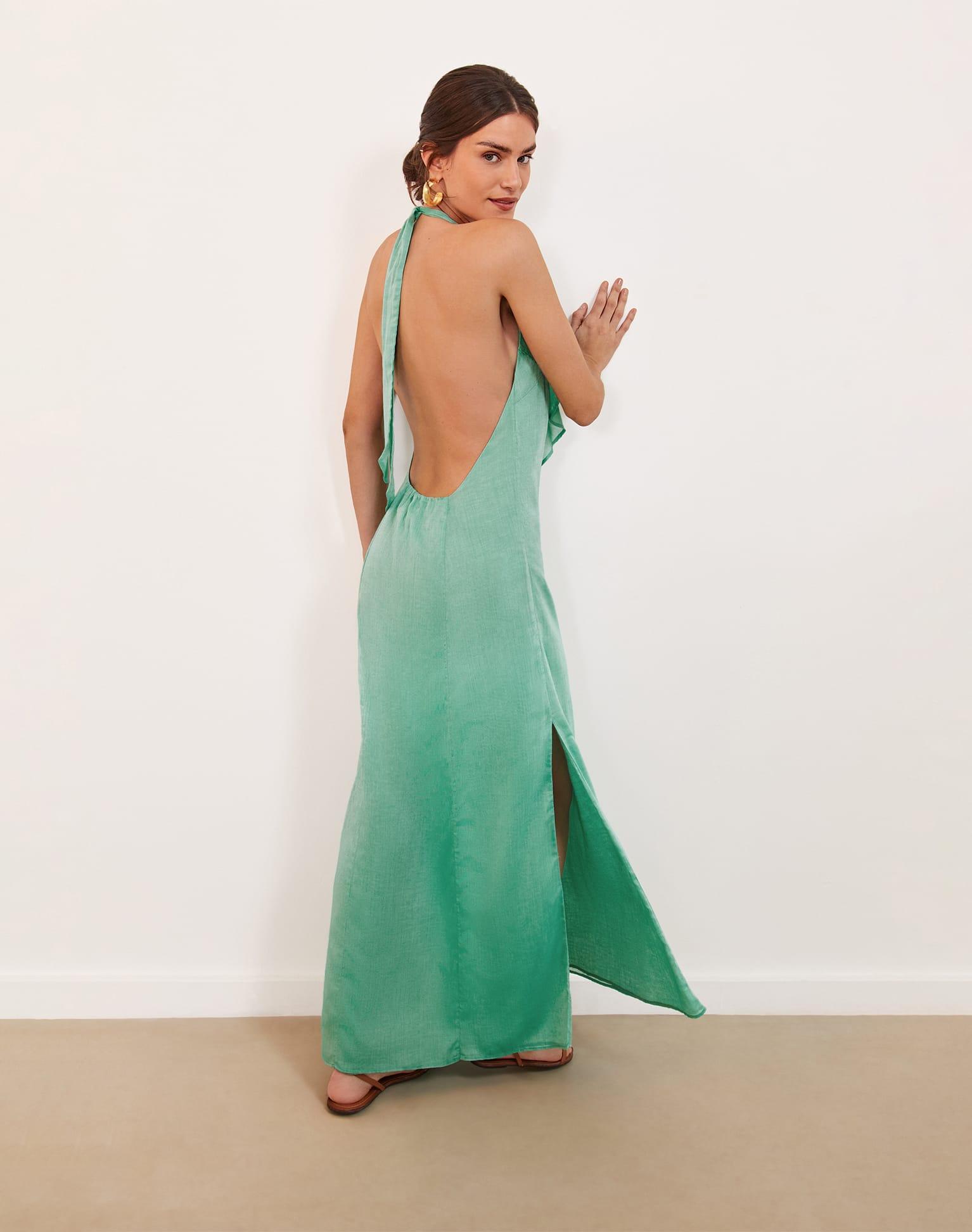 Gaia Long Dress - Seagreen Product Image