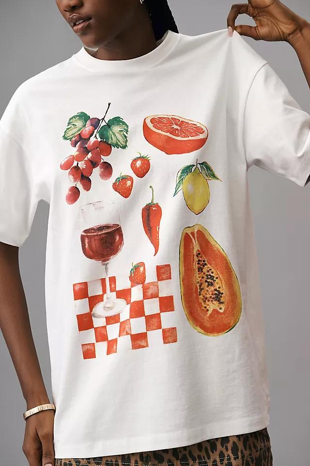 Damson Madder x Anthropologie Fruit Picnic Boyfriend Tee Product Image