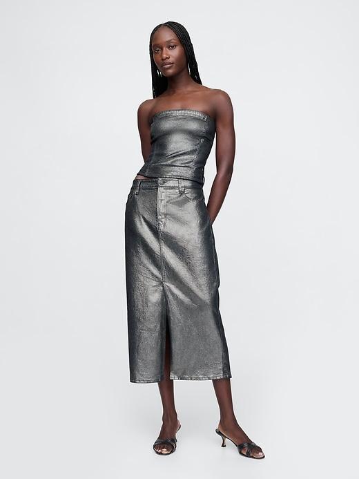 Foil Midi Skirt Product Image