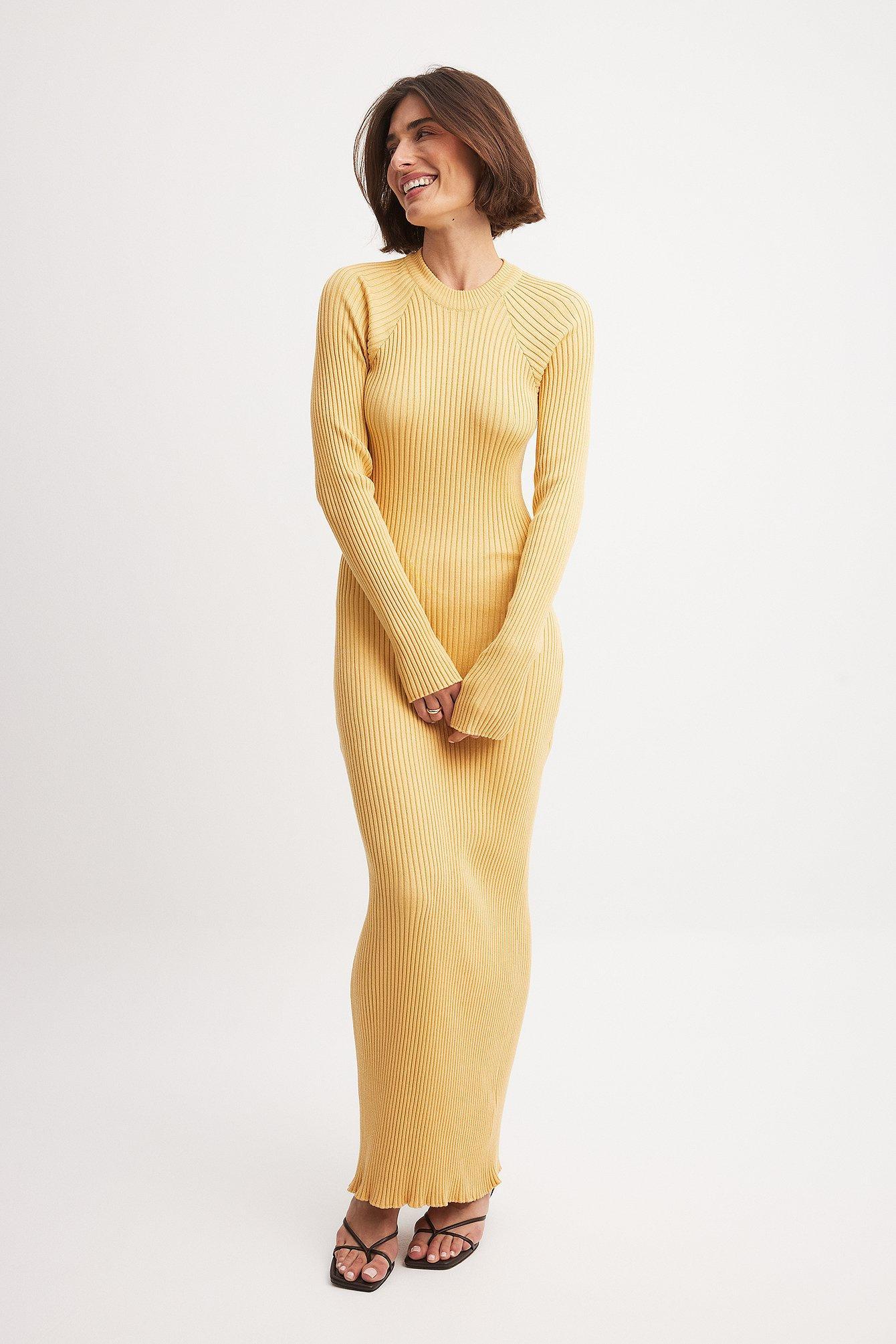 Knitted Ribbed Maxi Dress Product Image