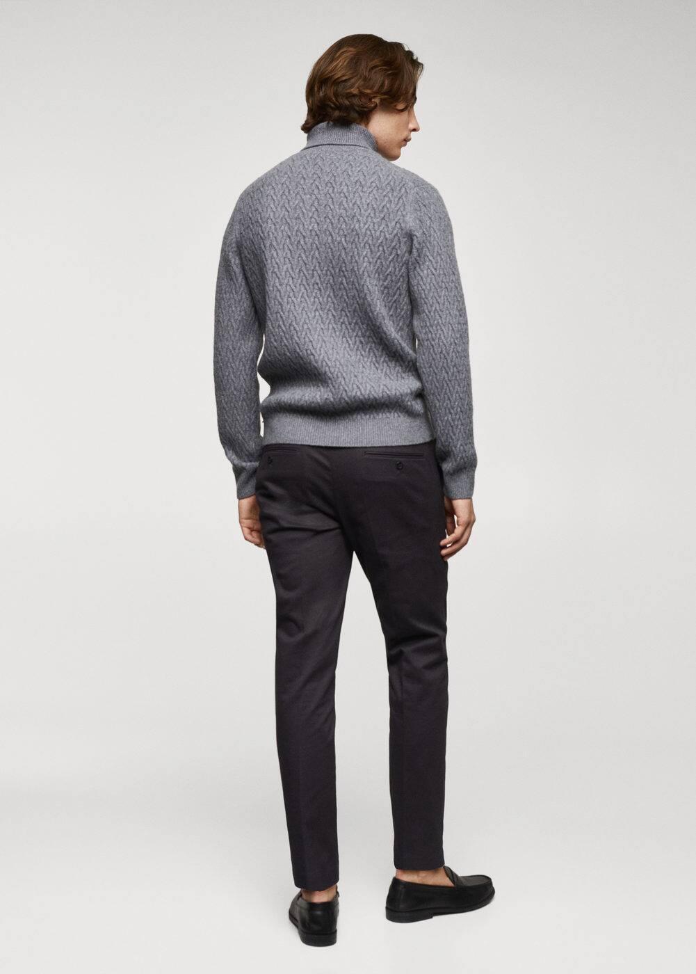 Braided turtleneck sweater - Men | MANGO USA Product Image