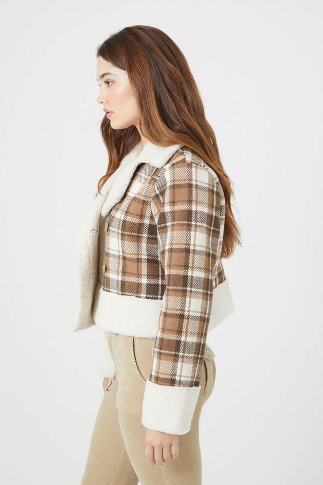 Plaid Cropped Trucker Jacket | Forever 21 Product Image