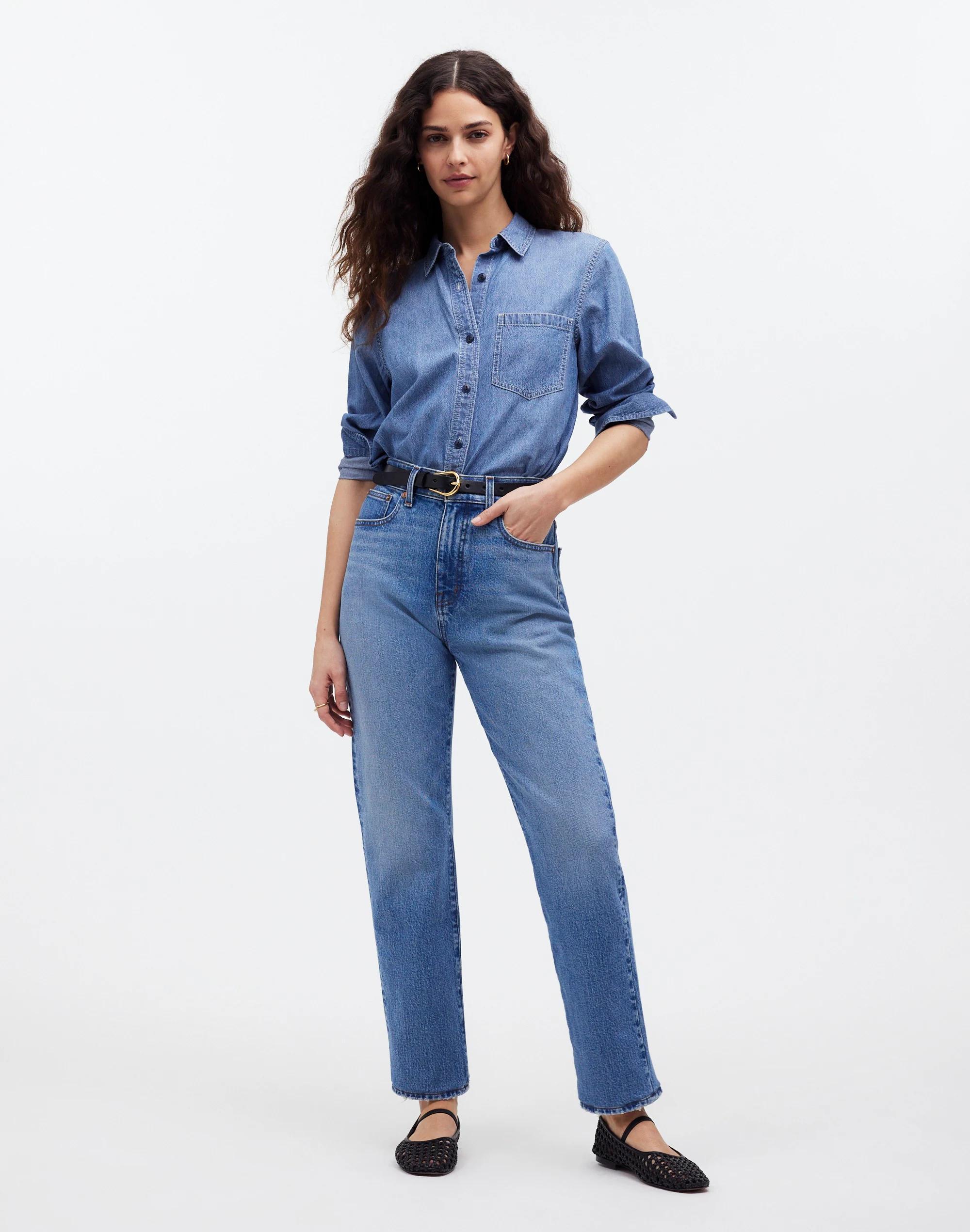 The '90s Straight Crop Jean in Hazeldell Wash Product Image