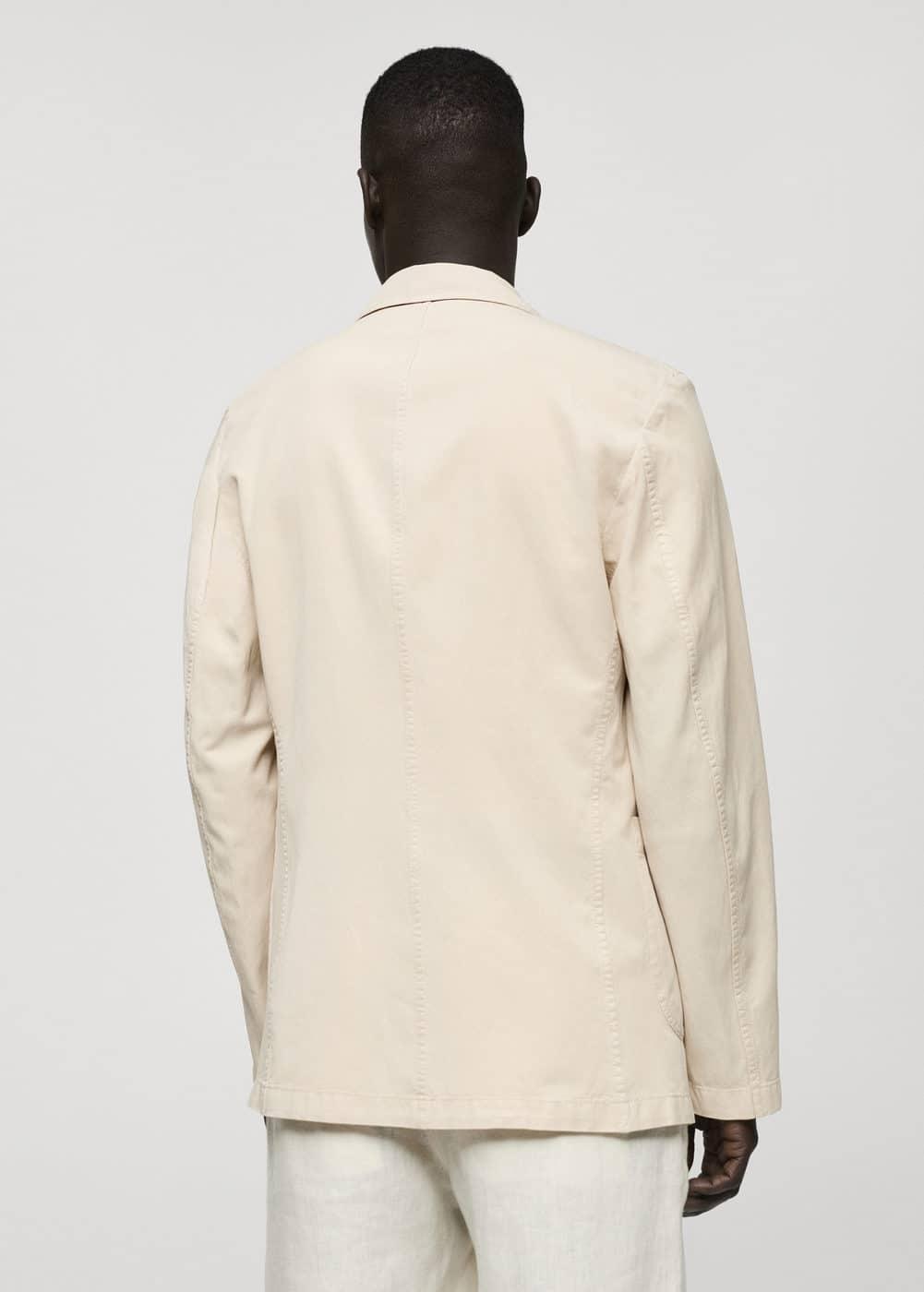 Mango Mens Linen Cotton-Blend Blazer Product Image