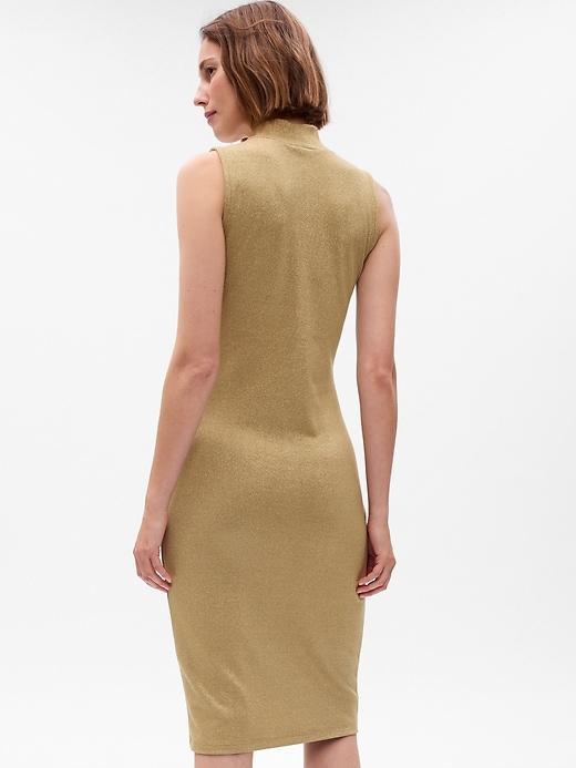 Metallic Mockneck Midi Dress Product Image