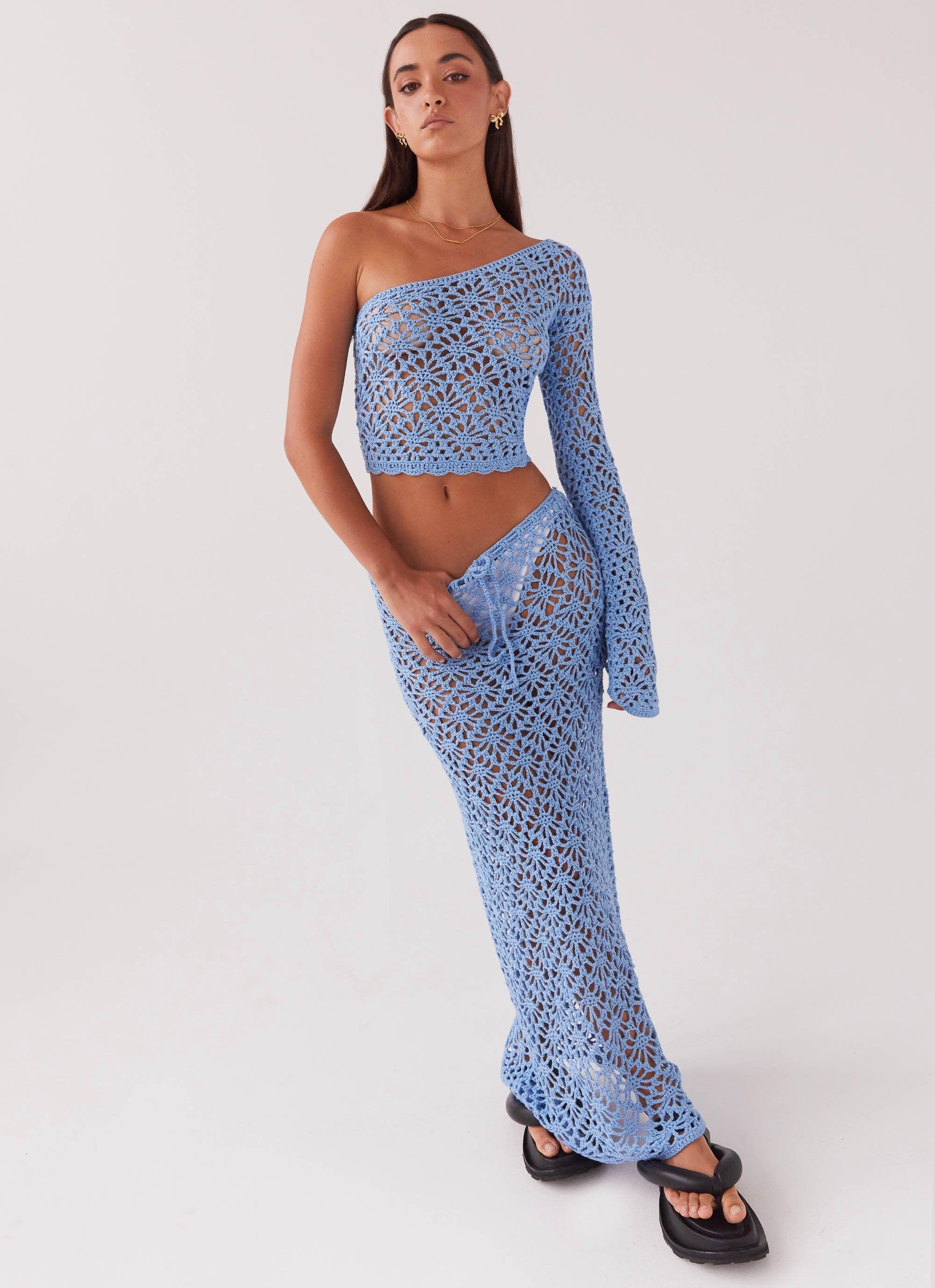 Merliah Crochet Top - Blue Product Image