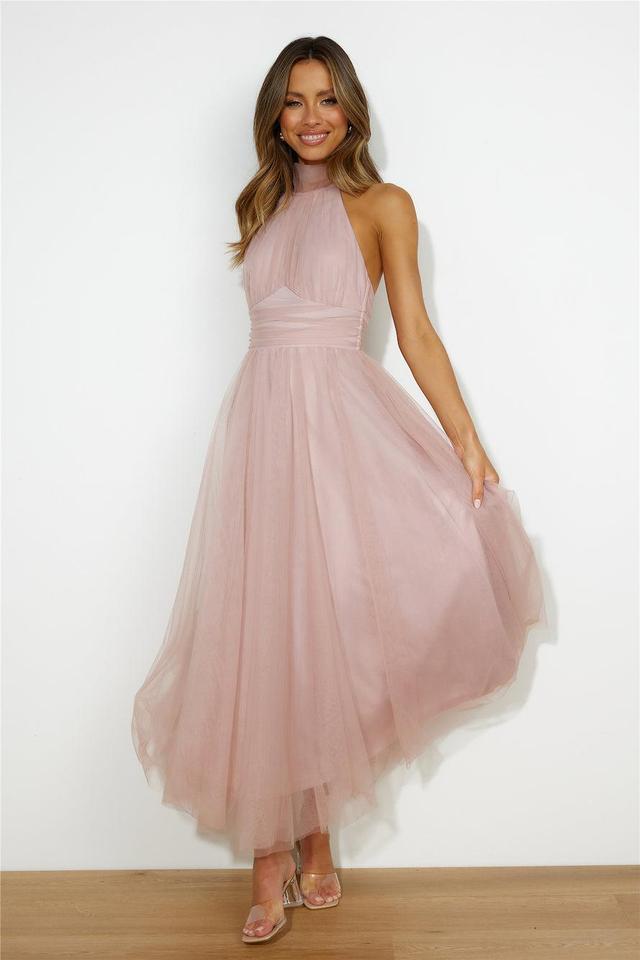 Tangled Up Maxi Dress Blush Product Image