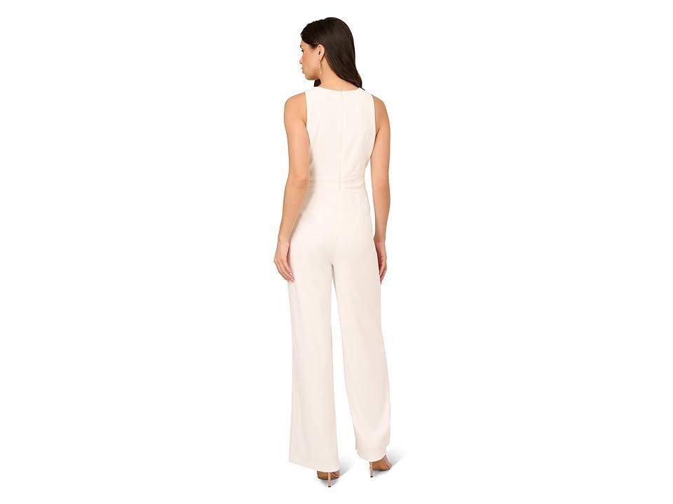 Adrianna Papell Wide Leg Bow Detail Jumpsuit (Ivory) Women's Dress Pants Product Image