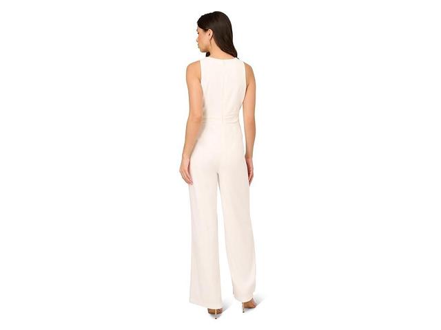 Adrianna Papell Wide Leg Bow Detail Jumpsuit (Ivory) Women's Dress Pants Product Image