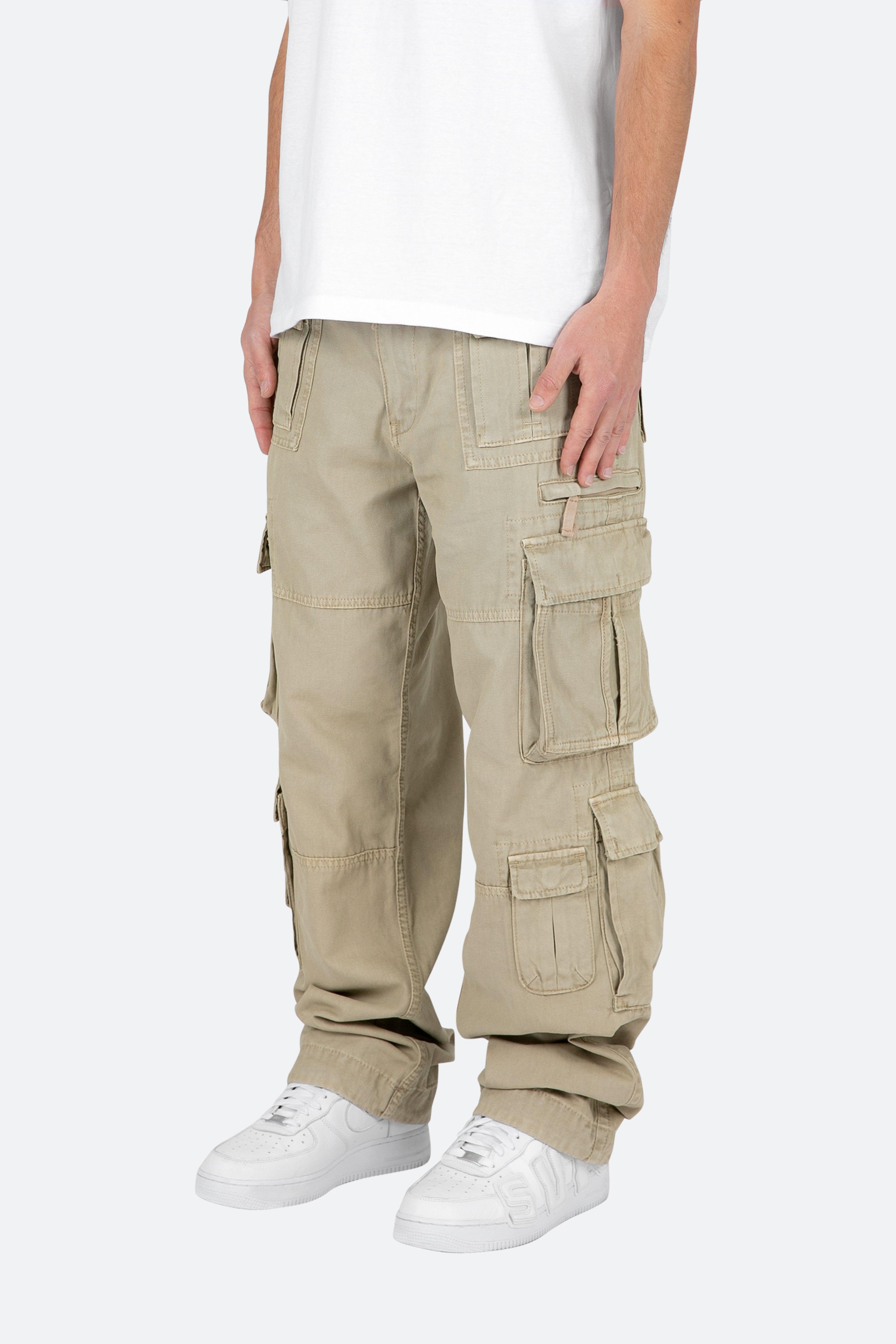 Military Cargo Pants - Brown Male Product Image