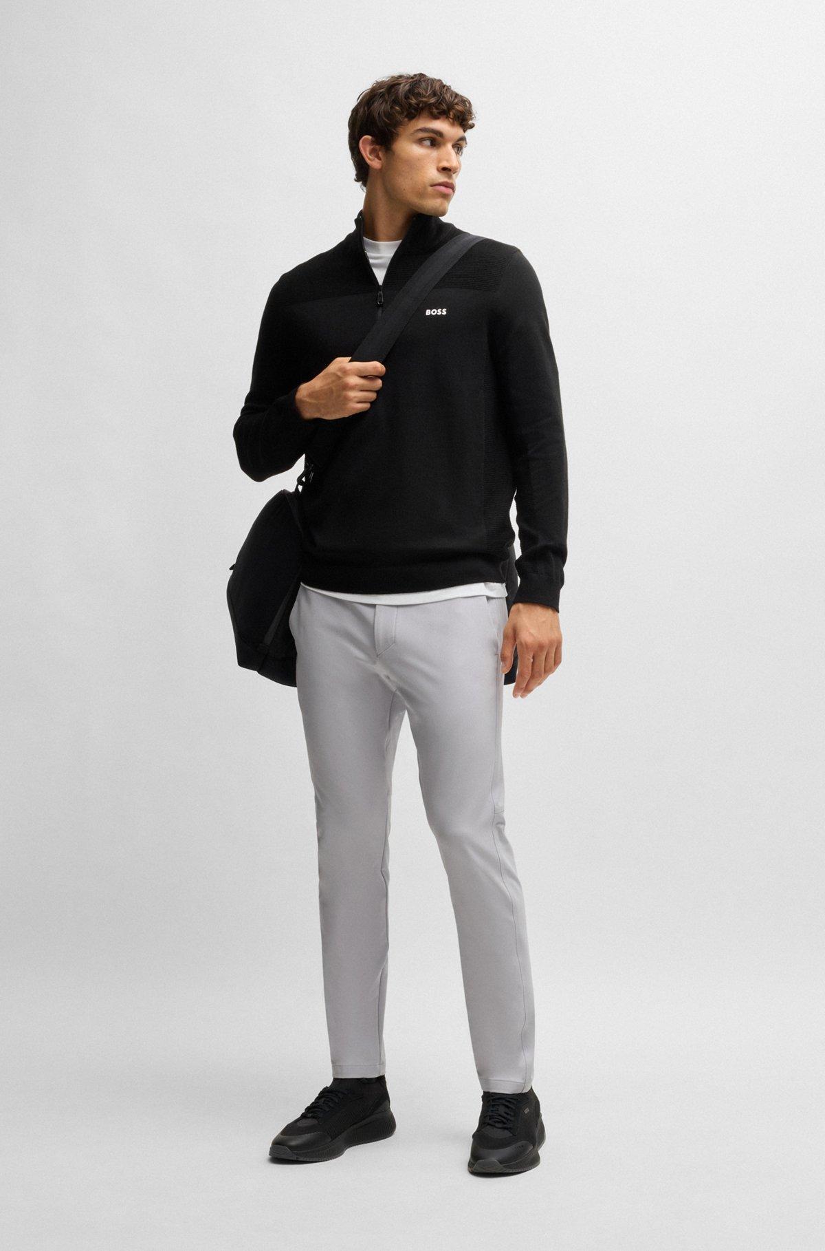 Slim-fit trousers in water-repellent stretch fabric Product Image