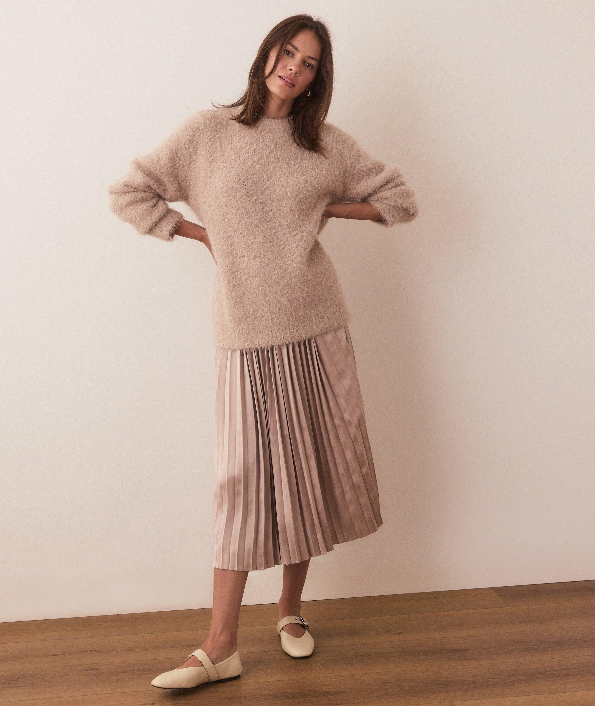 Chelsea Pleated Midi Skirt Product Image