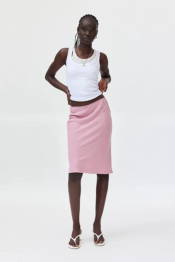 Urban Renewal Remnants Knee Length Heavy Linen Skirt Womens at Urban Outfitters Product Image