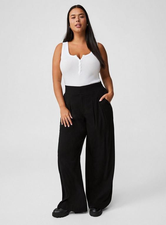 High-Rise Wide-Leg Wide Leg Stretch Challis Pant product image