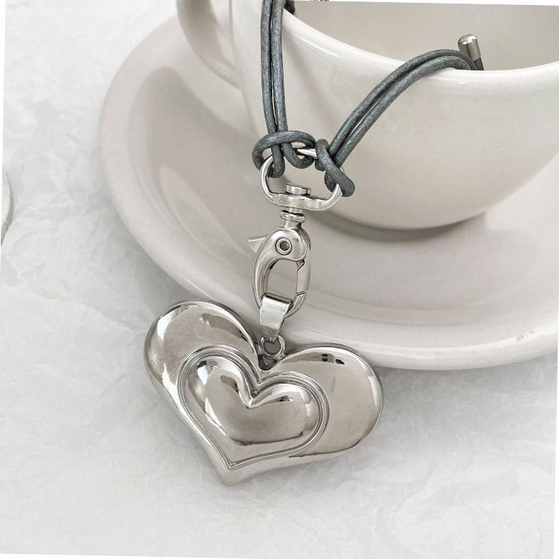 Heart Pendant Alloy Necklace Product Image