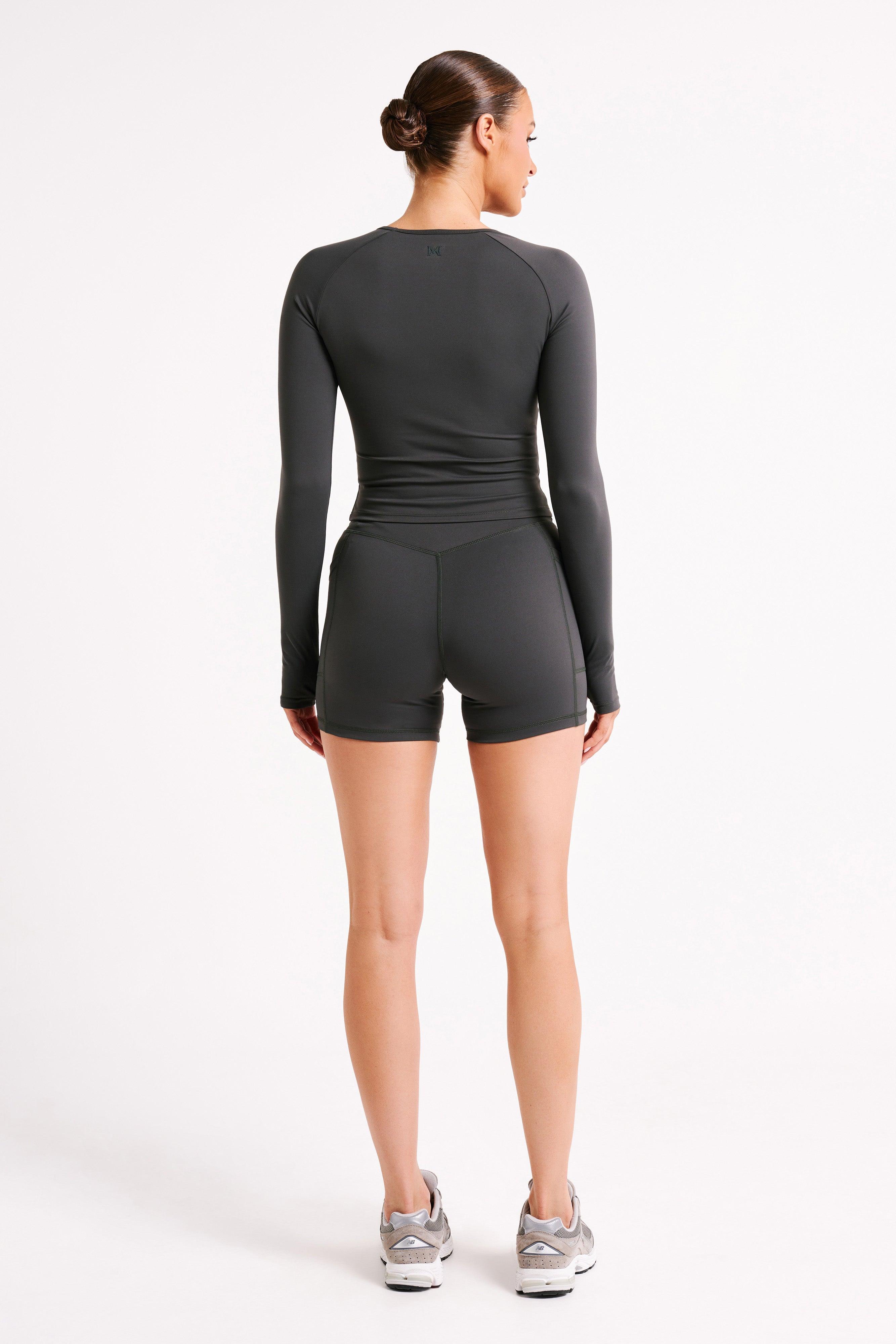 Venus Long Sleeve Top - Charcoal Product Image