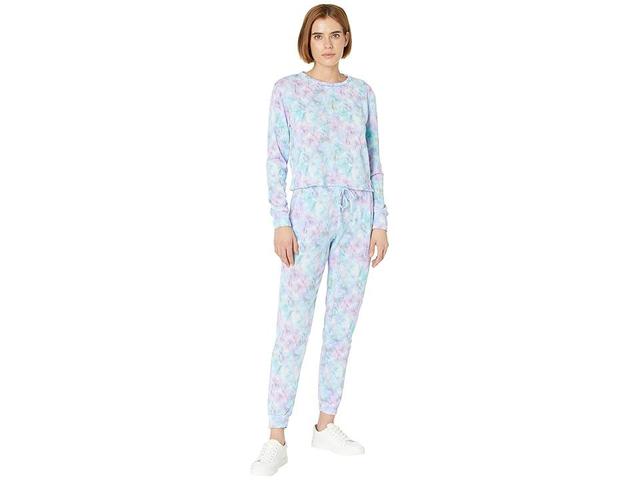 YMI Two-Piece Pullover Pants Fleece Set (Retro Tie-Dye) Women's Active Sets Product Image