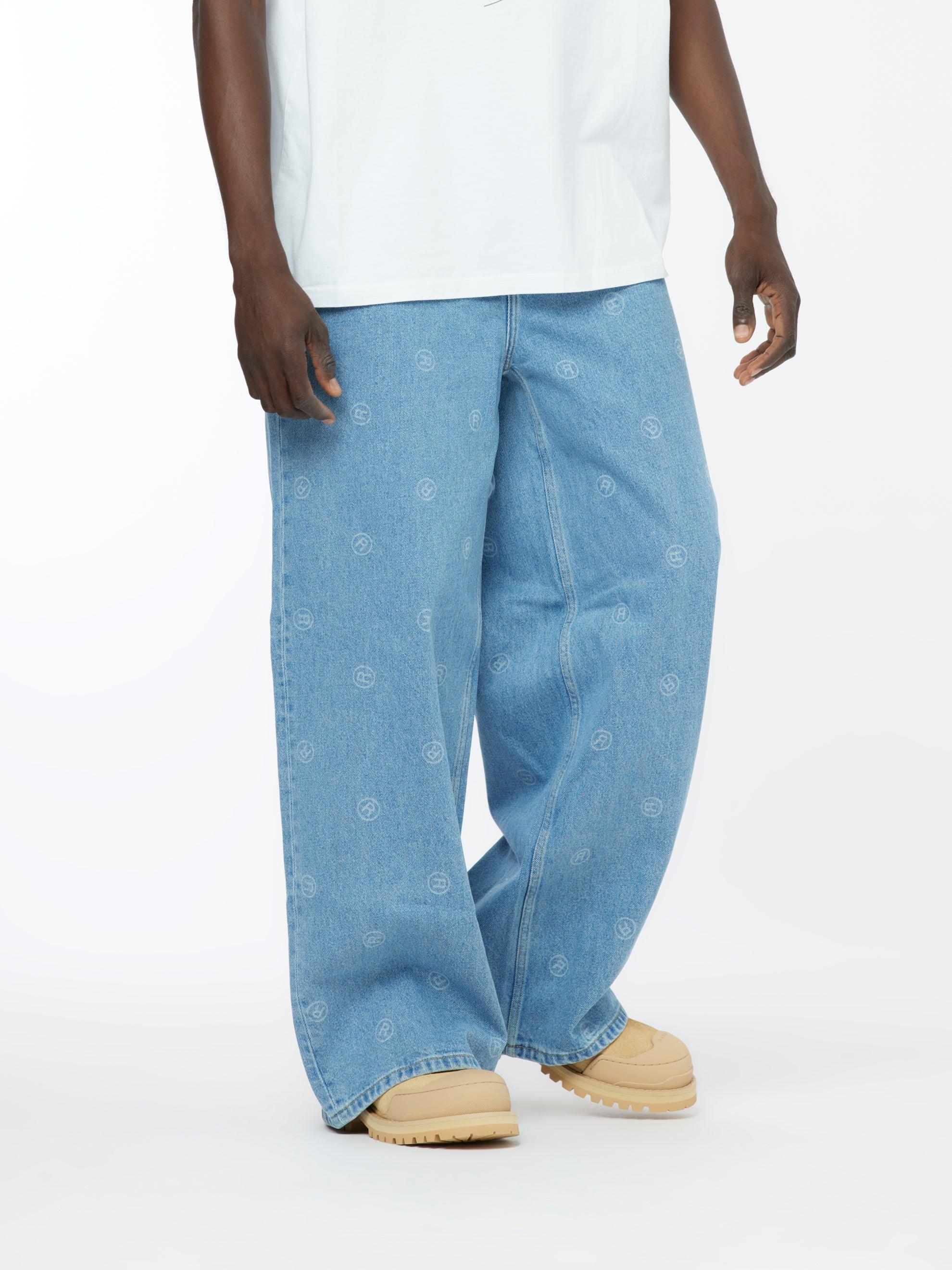 Extended Wide Leg Jean (Blue) Product Image