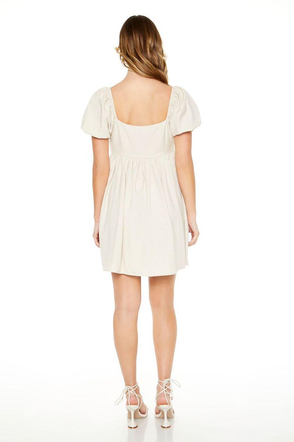 Puff-Sleeve Babydoll Mini Dress | Forever 21 Product Image