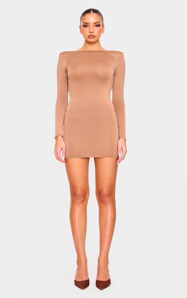 Nude Hot Fix Mini Dress Product Image