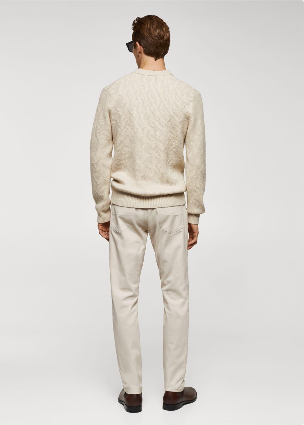 MANGO MAN - Knitted braided sweater light/pastel greyMen Product Image