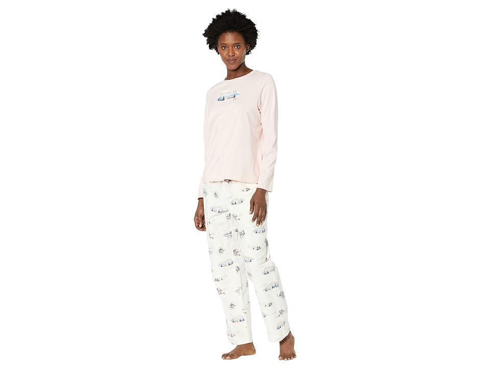 L.L.Bean Camp Pajama Set (Blush) Women's Pajama Sets Product Image