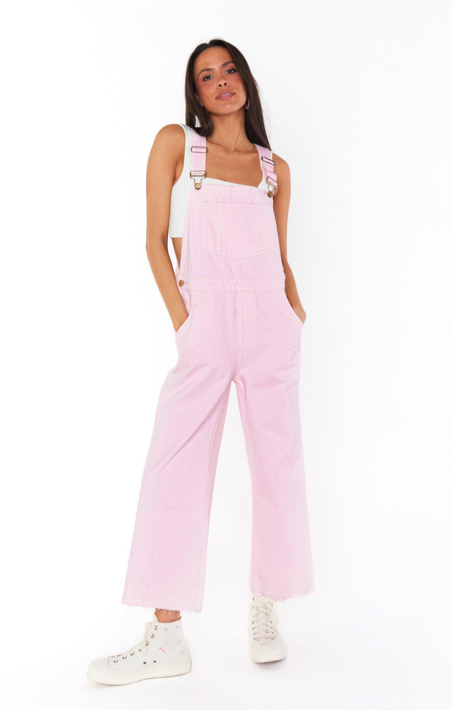 Marfa Overalls ~ Soft Pink Denim Product Image