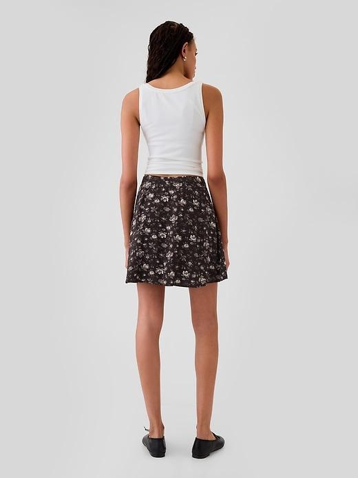 Crepe Floral Mini Skirt Product Image