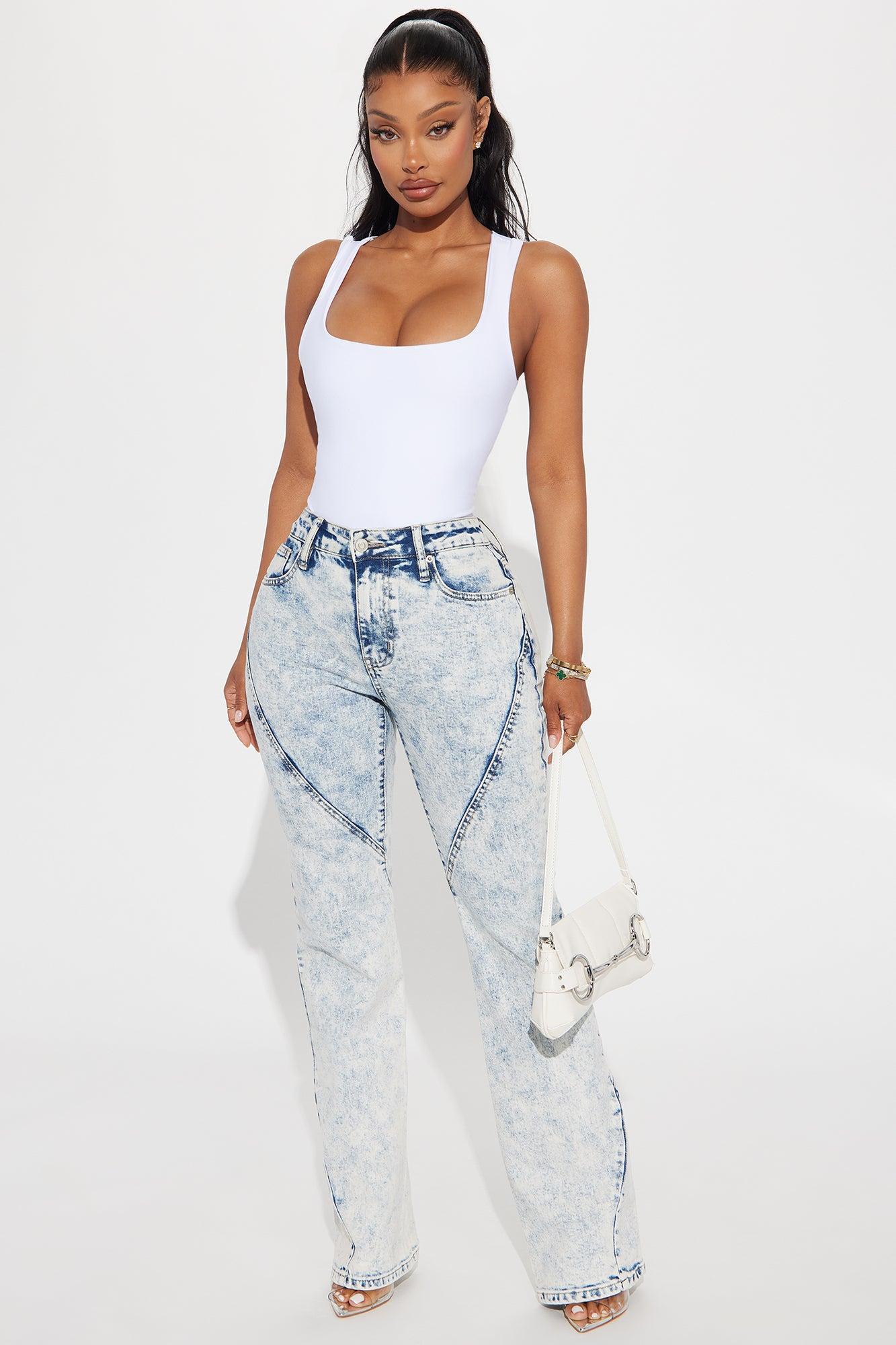 Needed Me Stretch Bootcut Jeans - Light Wash Product Image