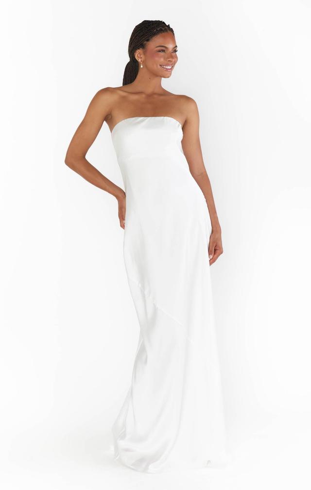 Taylor Tube Maxi Dress ~ Ivory Luxe Satin Product Image