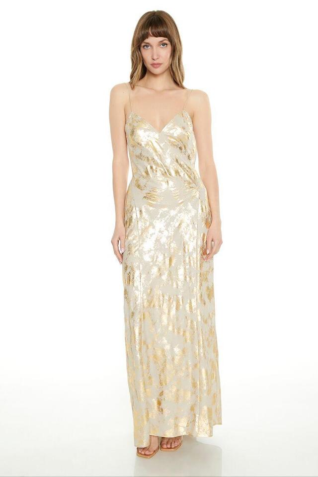 Metallic Burnout Maxi Dress | Forever 21 Product Image