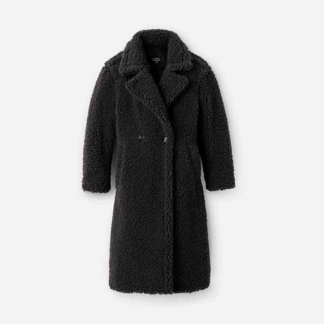 UGG Womens Gertrude Long Teddy Coat Faux Fur Product Image