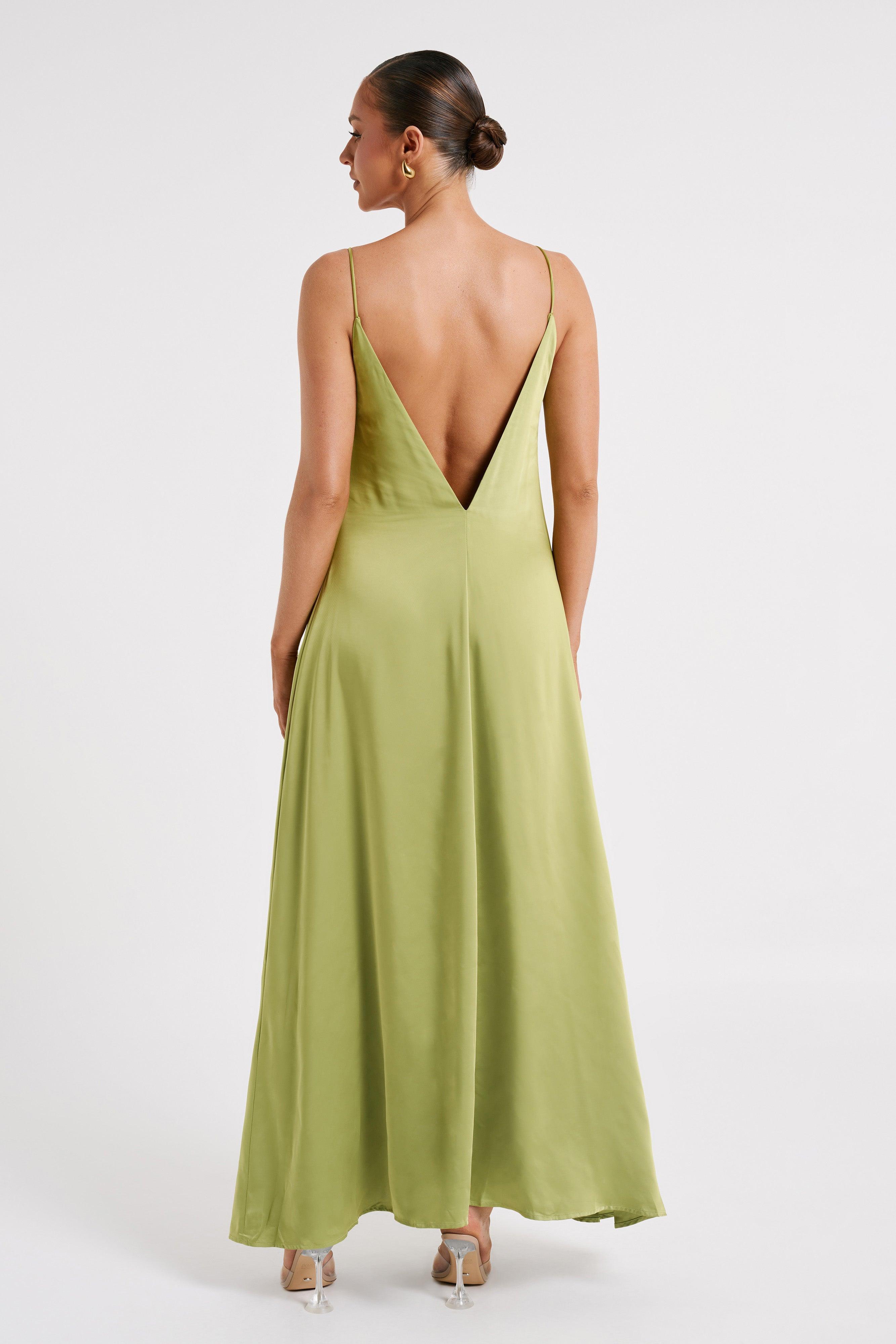 Beatrice Flowy Maxi Dress - Parakeet Green Product Image