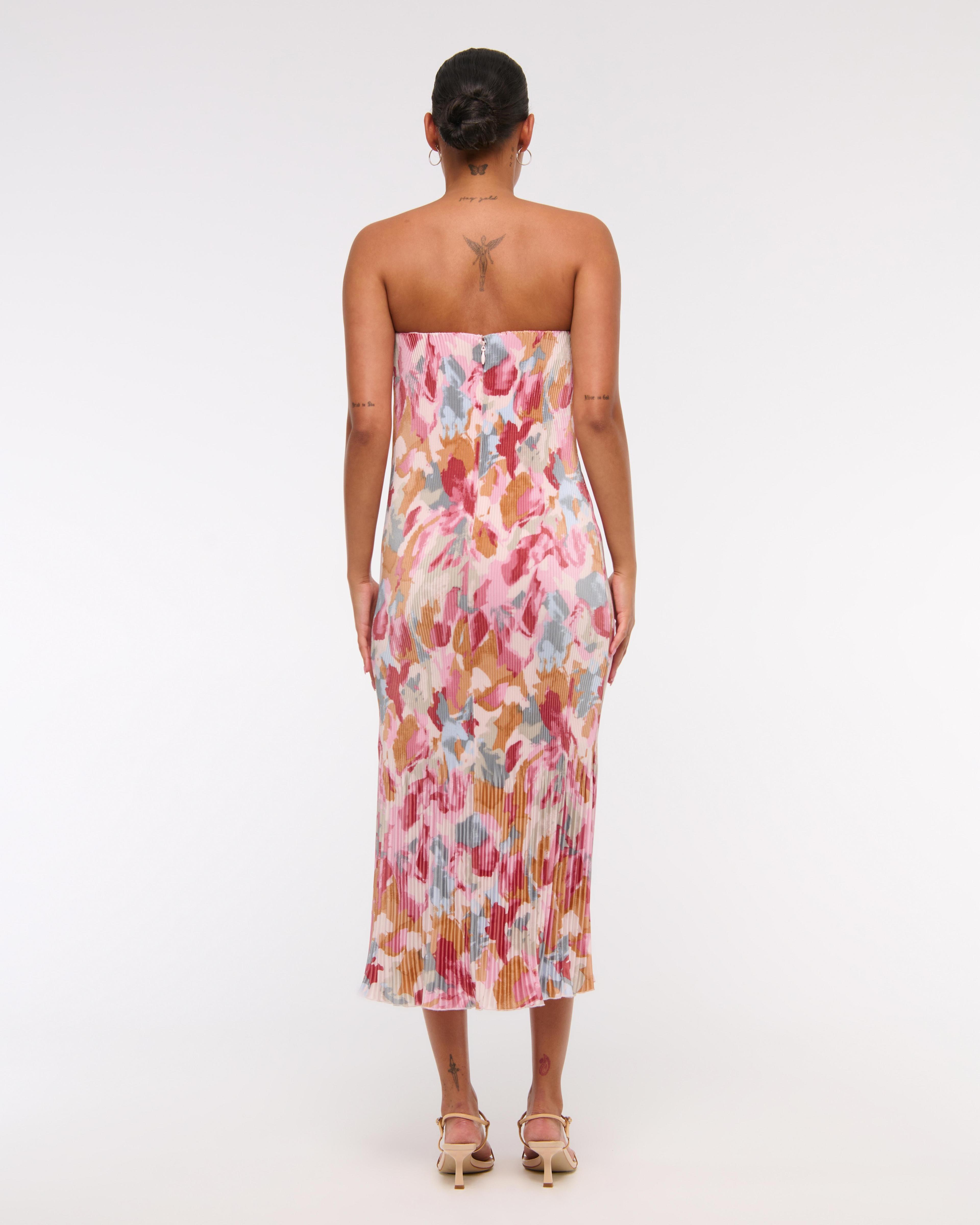 The A&F Giselle Pleat Release Midi Dress Product Image