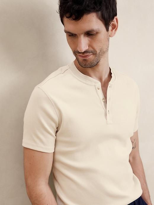 Mini Ribbed Henley Product Image