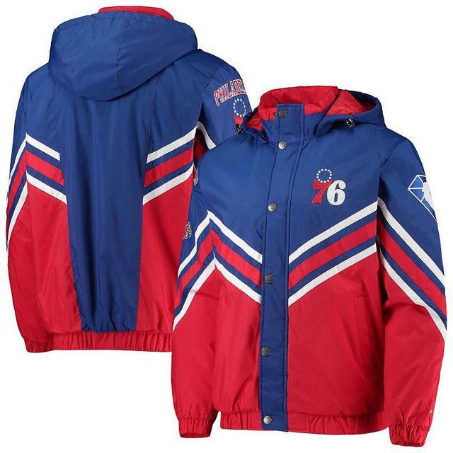 Mens Starter Royal/Red Philadelphia 76ers The Maximum Hoodie Full-Zip Jacket Product Image