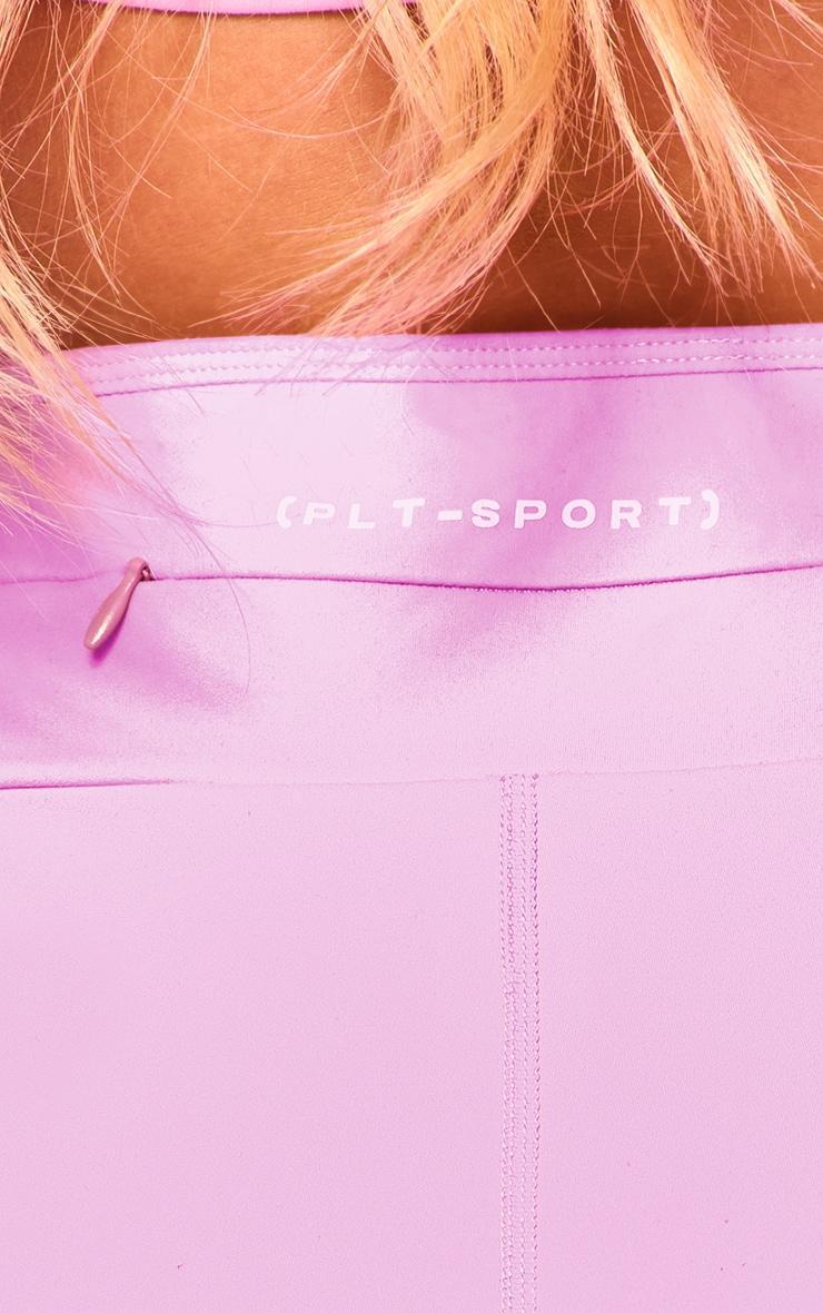 PLT SPORT Candy Pink Sculpt Panel Detail Shorts Product Image