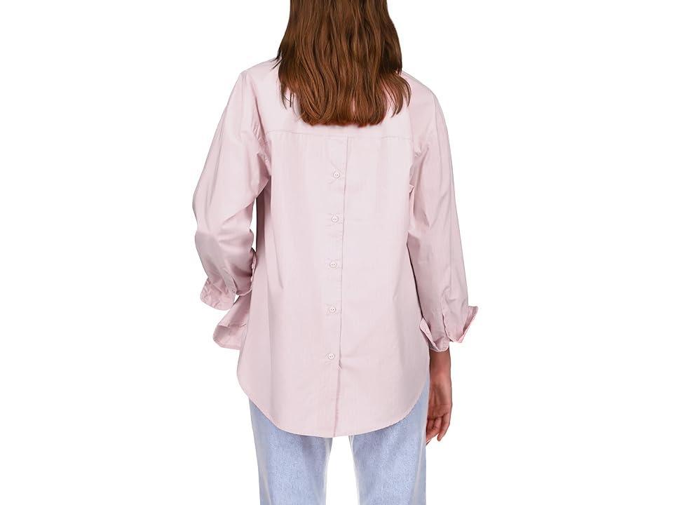 Sanctuary Open Back Button-Up Tunic (Buttercream Stripe) Women's Clothing Product Image